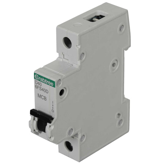 Crabtree Loadstar 6FS 40A Single Pole 6kA D Curve MCB