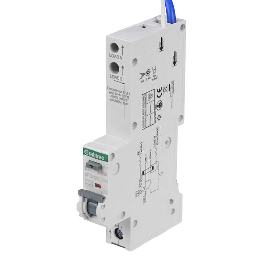 Crabtree Loadstar 20A 1P+N 1 Module B Curve 6kA 30mA Type A Rcbo