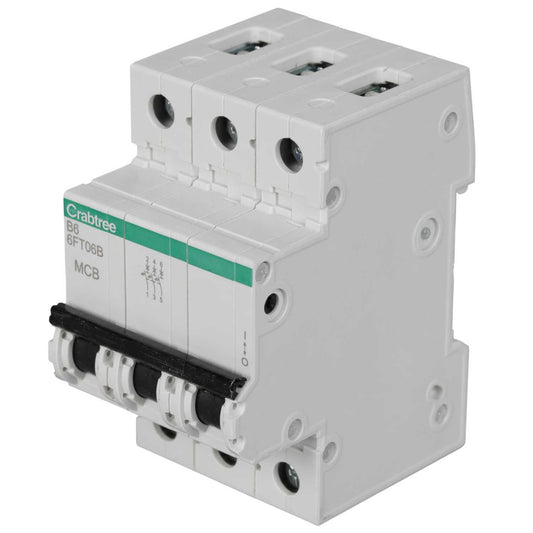Crabtree Loadstar 6A Triple Pole 6kA B Curve MCB
