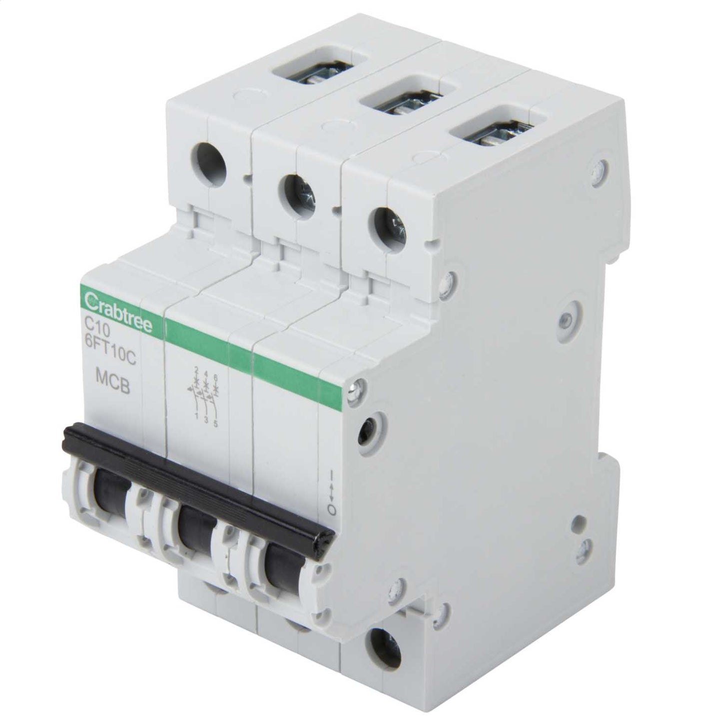 Crabtree Loadstar 10A Triple Pole 6kA C Curve MCB