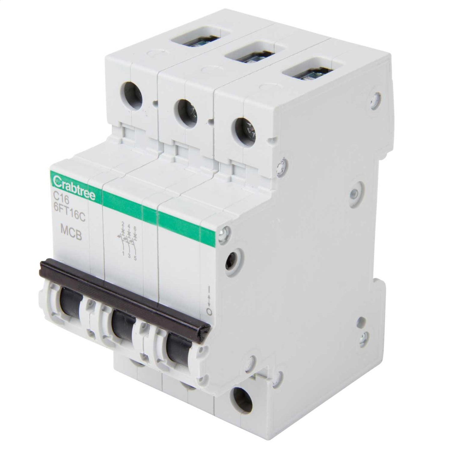 Crabtree Loadstar 16A Triple Pole 6kA C Curve MCB