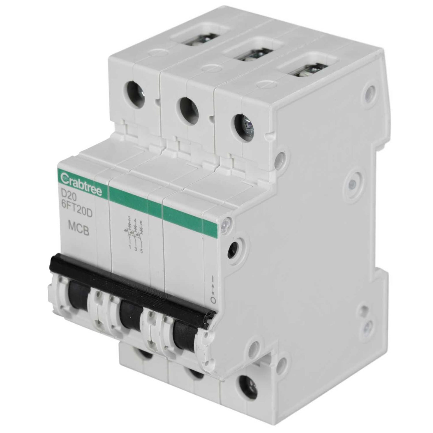Crabtree Loadstar 20A Triple Pole 6kA D Curve MCB