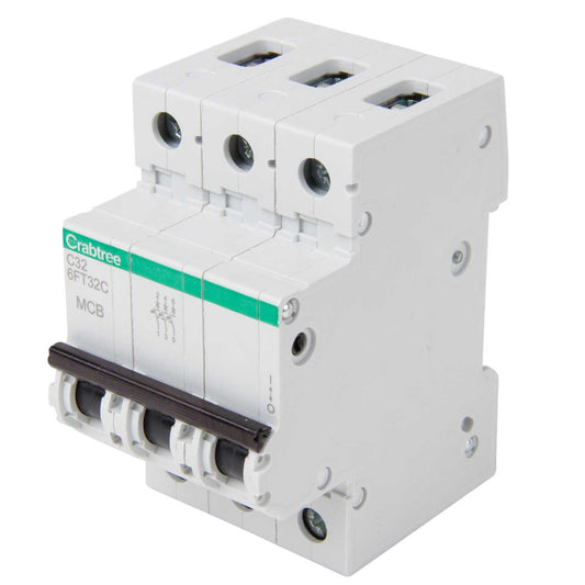 Crabtree Loadstar 32A Triple Pole 6kA C Curve MCB
