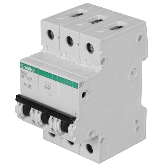 Crabtree Loadstar 63A Triple Pole 6kA B Curve MCB