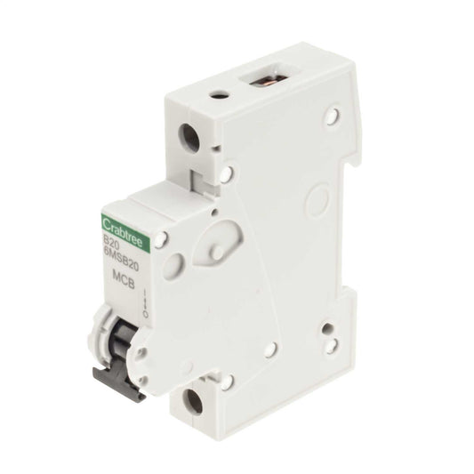 Crabtree Loadstar 6MS 20A Single Pole 6kA B Curve MCB