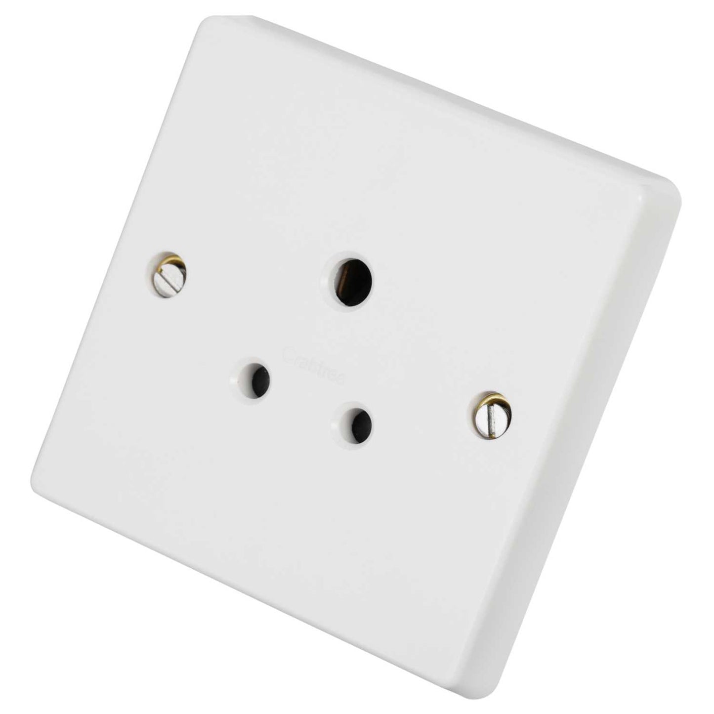Crabtree 5A 1 Gang Unswitched Shuttered Socket White