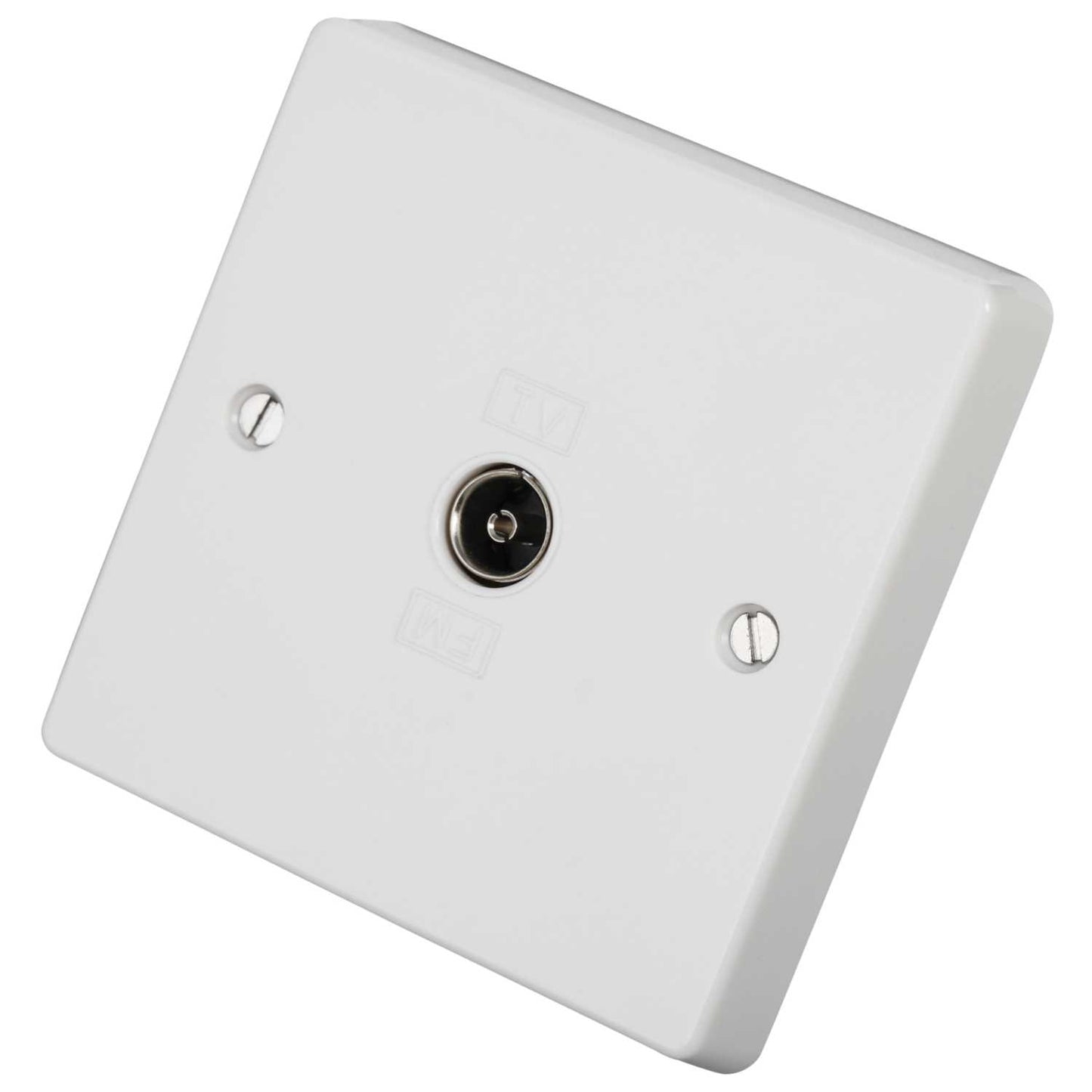 Crabtree 1 Gang 1 Way Direct Connection Coaxial Socket White