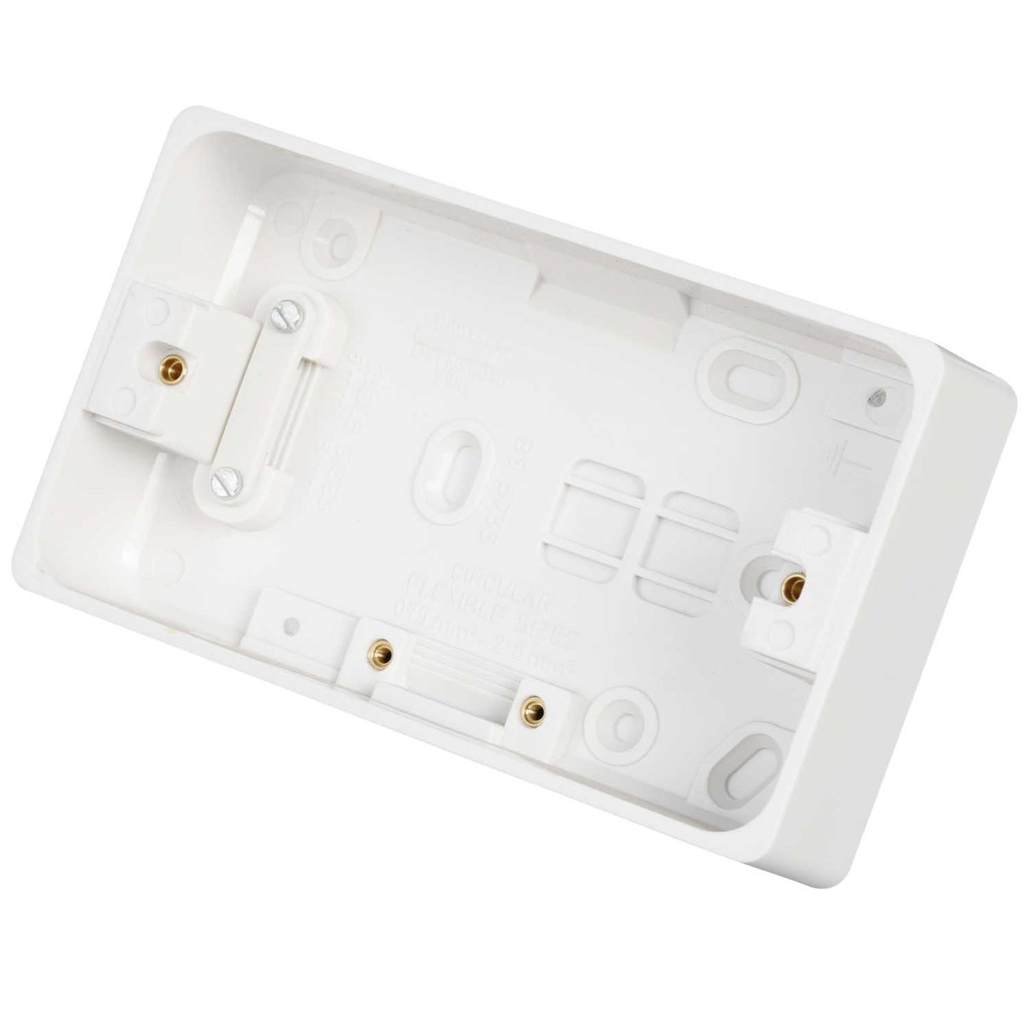Crabtree 2 Gang 34mm Pattress Back Box White