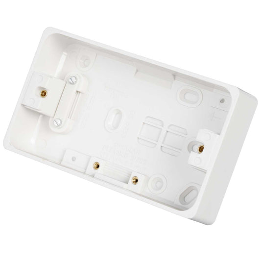 Crabtree 2 Gang 34mm Pattress Back Box White
