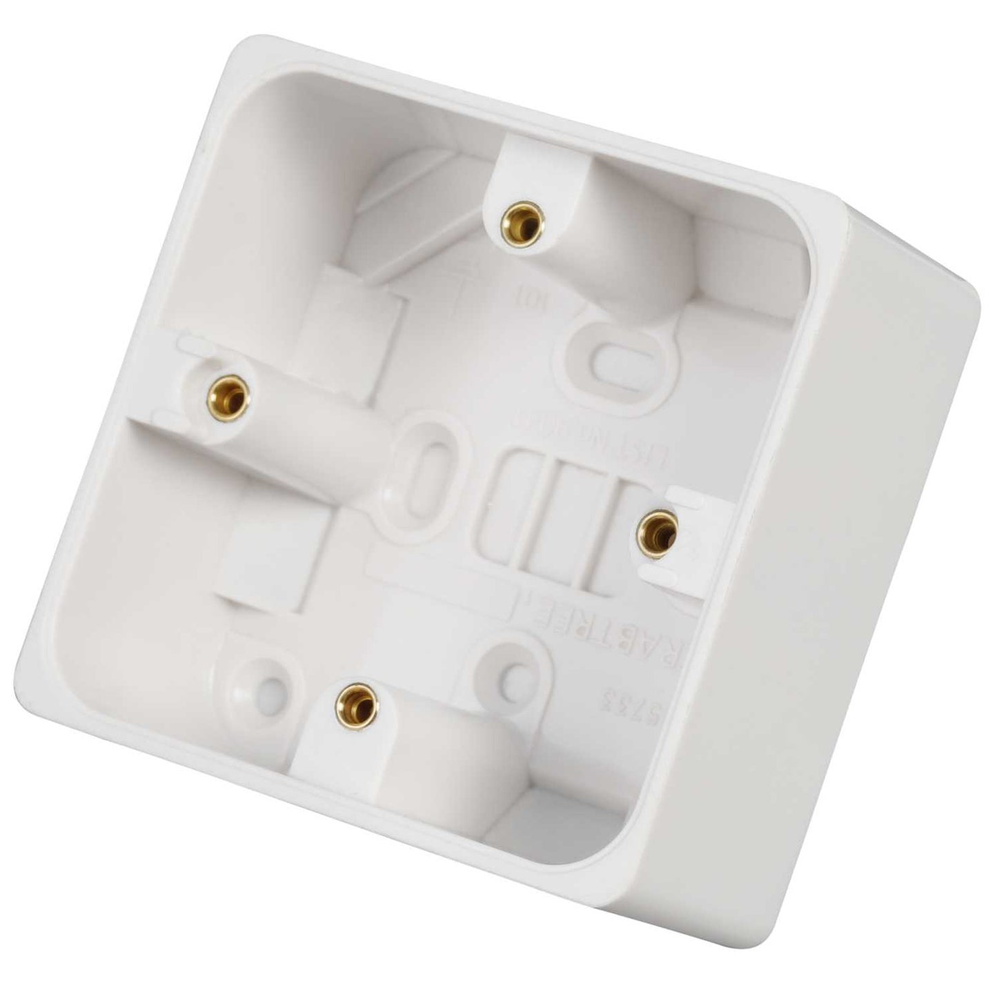 Crabtree 1 Gang 44mm Pattress Back Box White