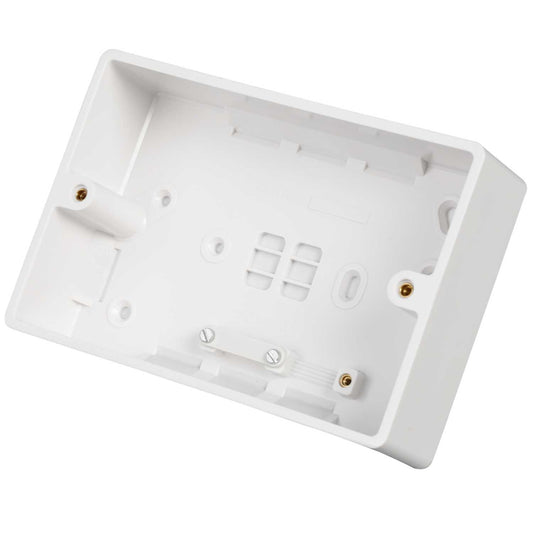 Crabtree 2 Gang 45mm Pattress Back Box White