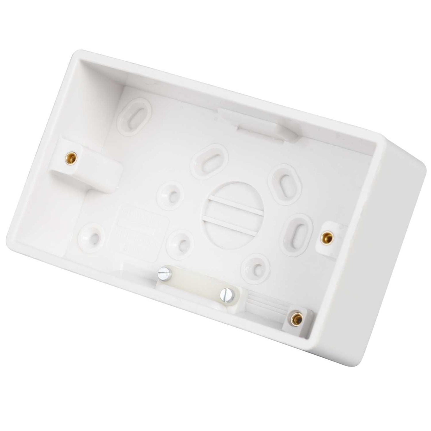 Crabtree 2 Gang 45mm Pattress Back Box White