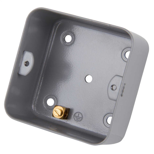 Crabtree 1 and 2 Gang Flush or Surface Metal Back Box with Knockouts