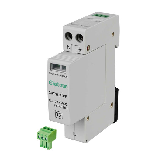 Crabtree 40kA 1 Module Single Pole and Neutral Type 2 Surge Protector