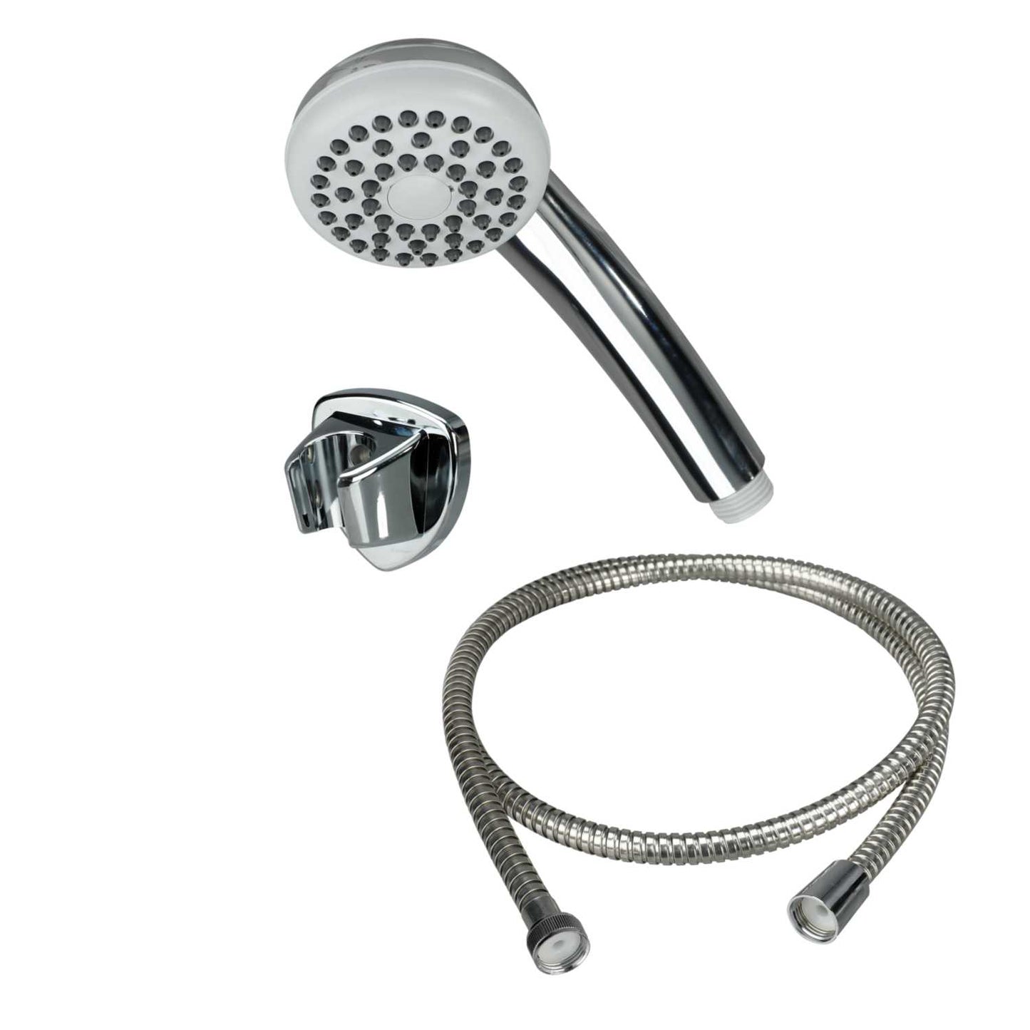 Croydex One Function Shower Set with Hose and Bracket Chrome