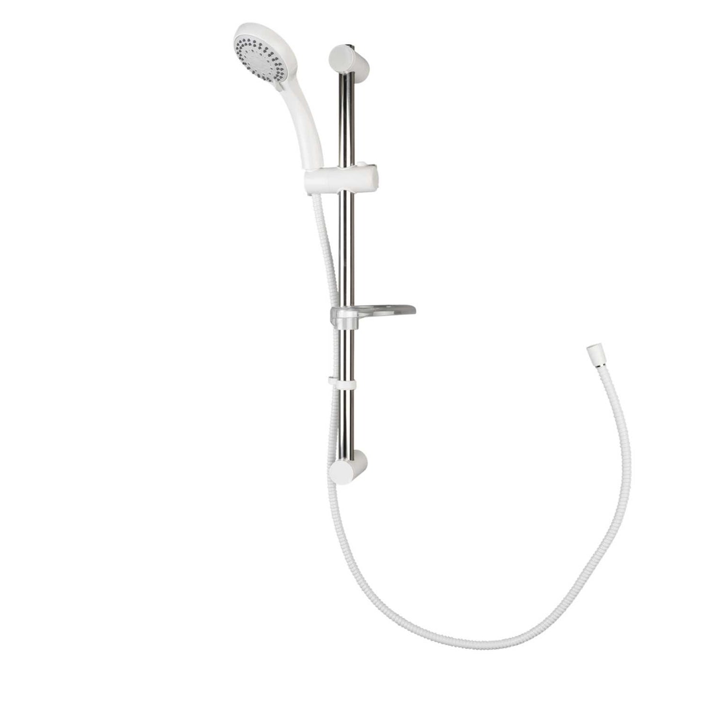 Croydex Five Function Shower Set with Riser Rail White