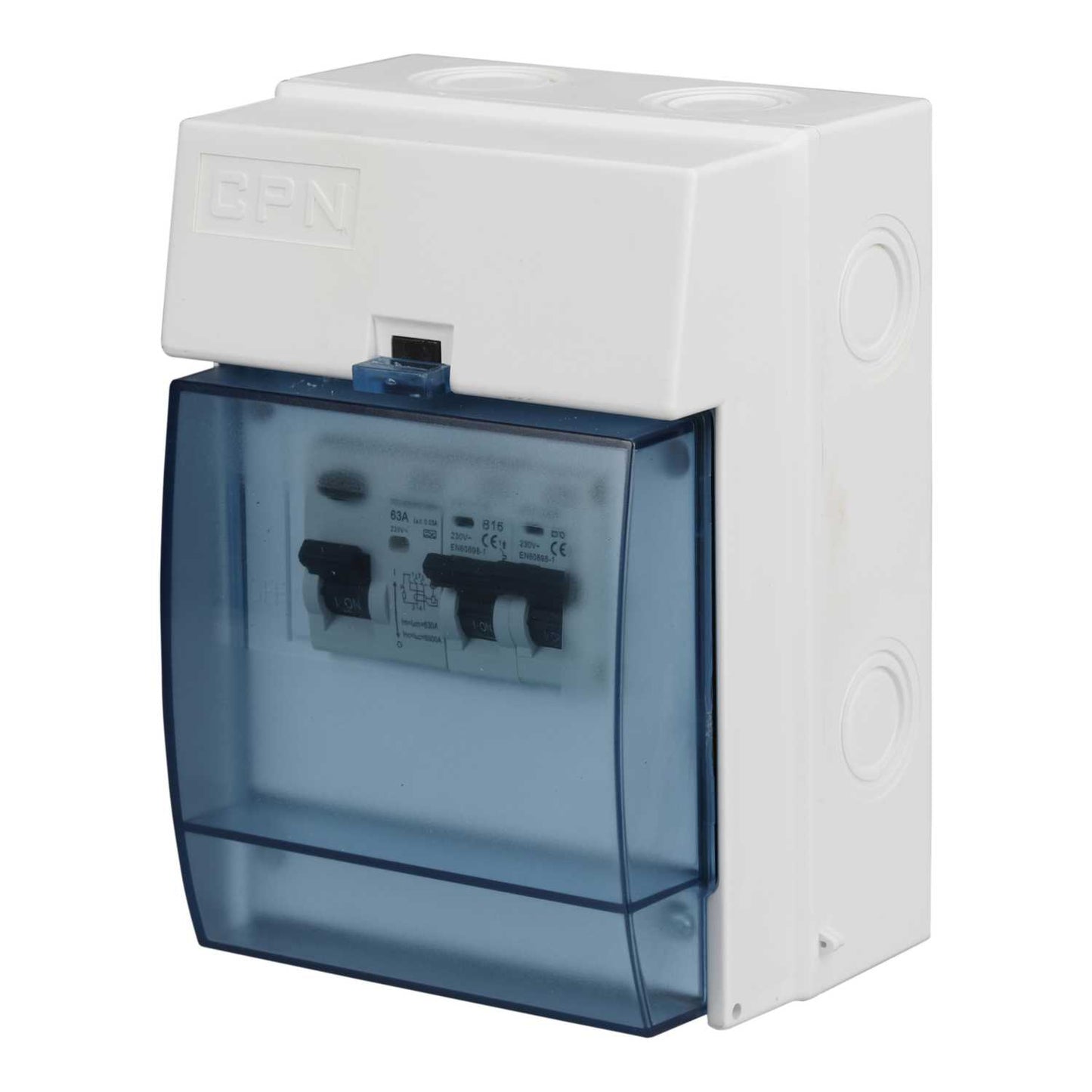 Cudis 5 Module Plastic Enclosure with 63A Type A RCD and 6A and 16A Type B MCB