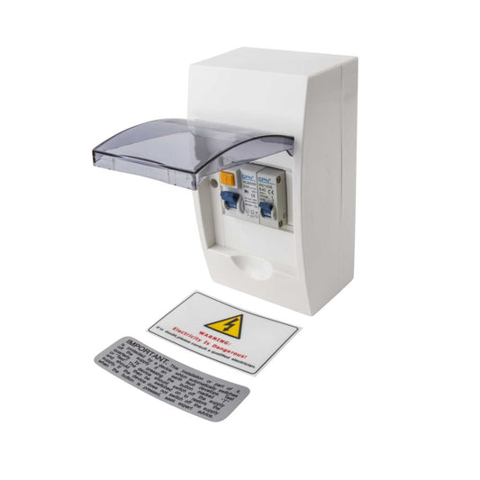 Cudis 4 Way 63A 30mA RCD Insulated Consumer Unit with 40A Type B MCB