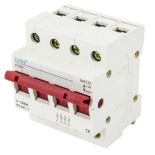 Cudis 125A 4 Pole Isolator Incomer