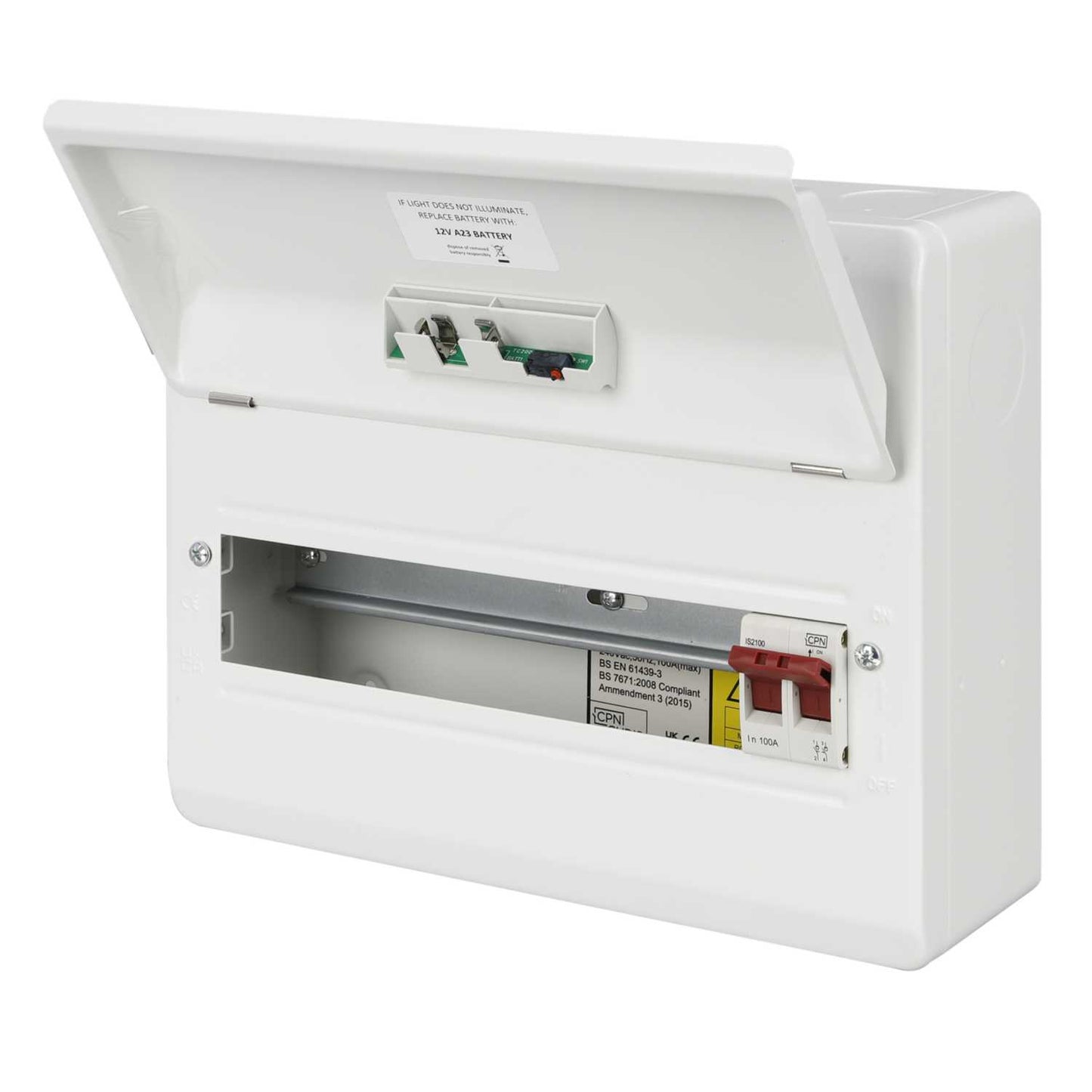 Cudis 12 Way Lumo Titan 100A Isolator Incomer Metal Clad Consumer Unit