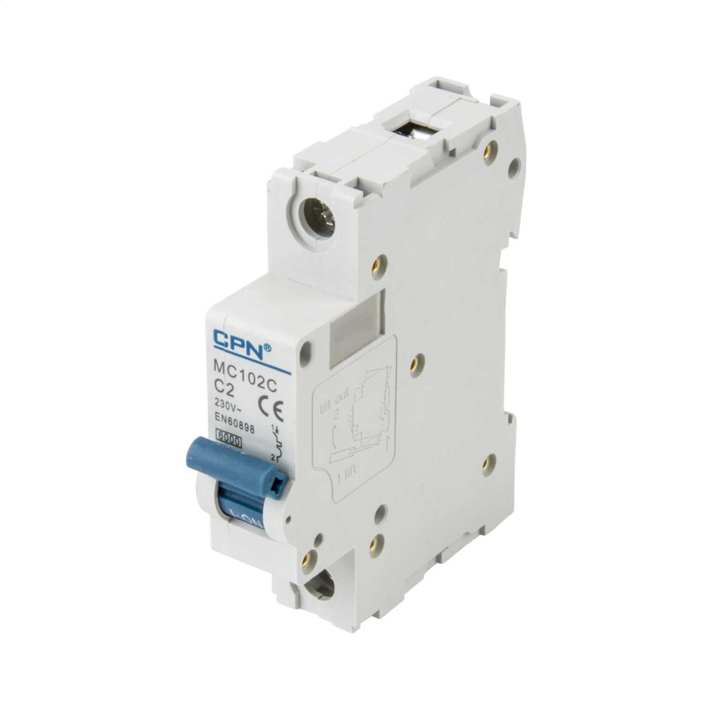 Cudis MC 2A Single Pole 6kA C Curve MCB