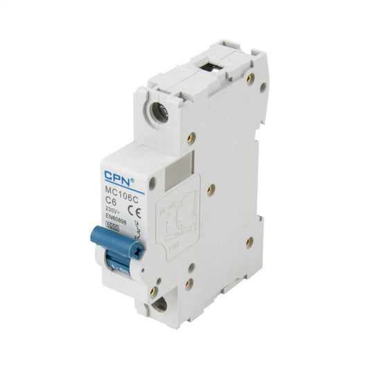 Cudis MC 6A Single Pole 6kA C Curve MCB