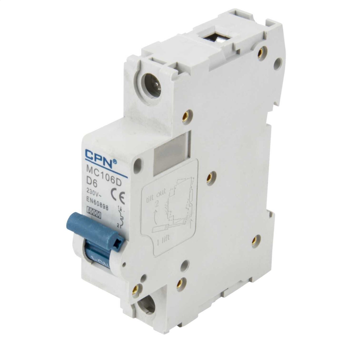 Cudis MC 6A Single Pole 6kA D Curve MCB