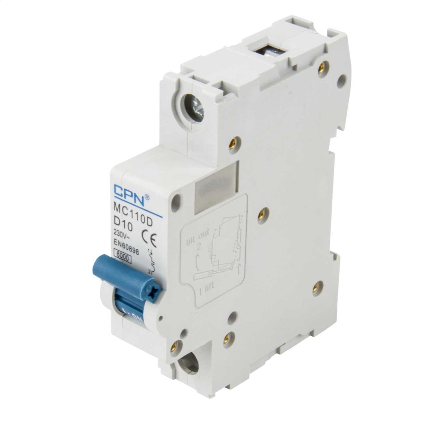 Cudis MC 10A Single Pole 6kA D Curve MCB