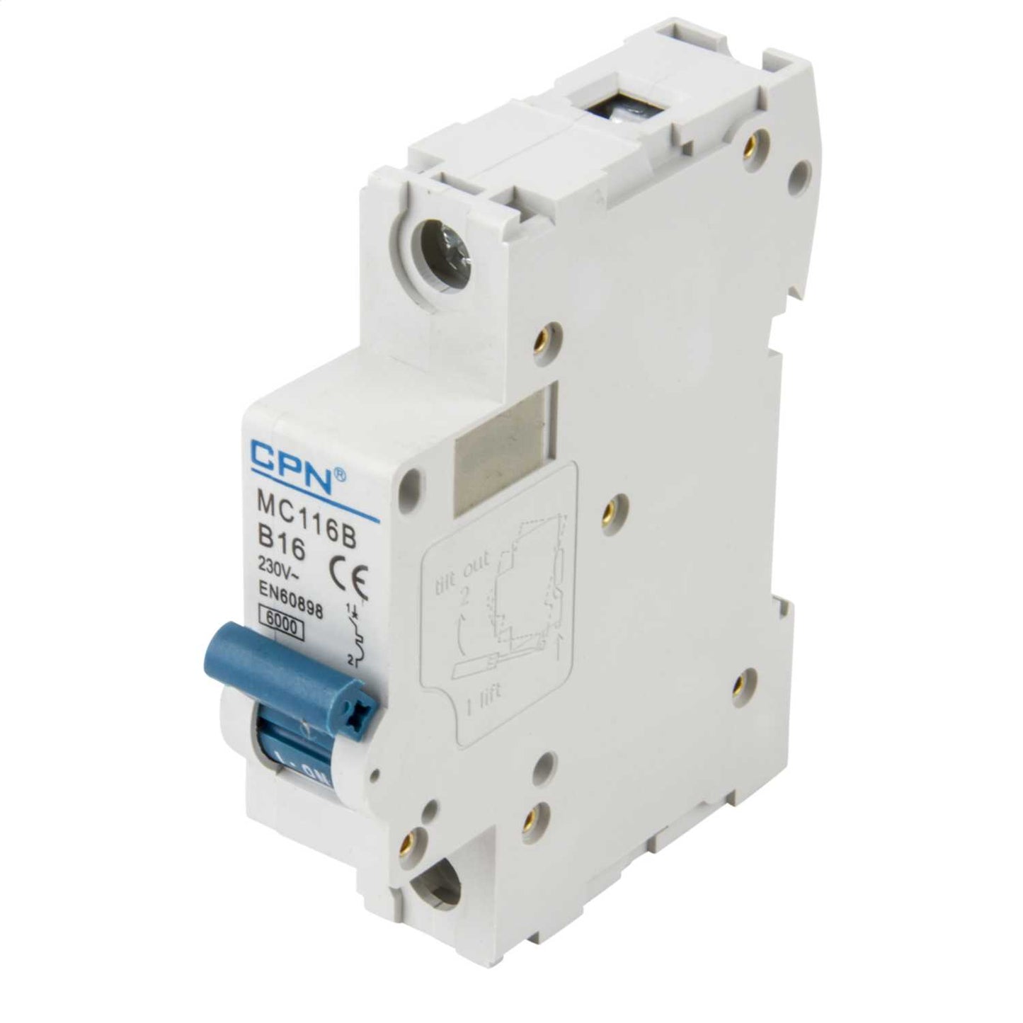 Cudis MC 16A Single Pole 6kA B Curve MCB
