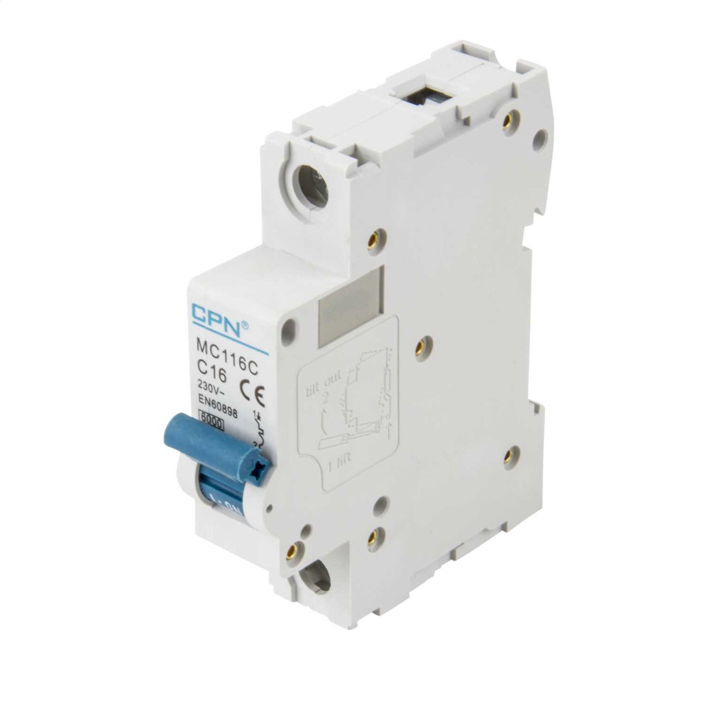 Cudis MC 16A Single Pole 6kA C Curve MCB