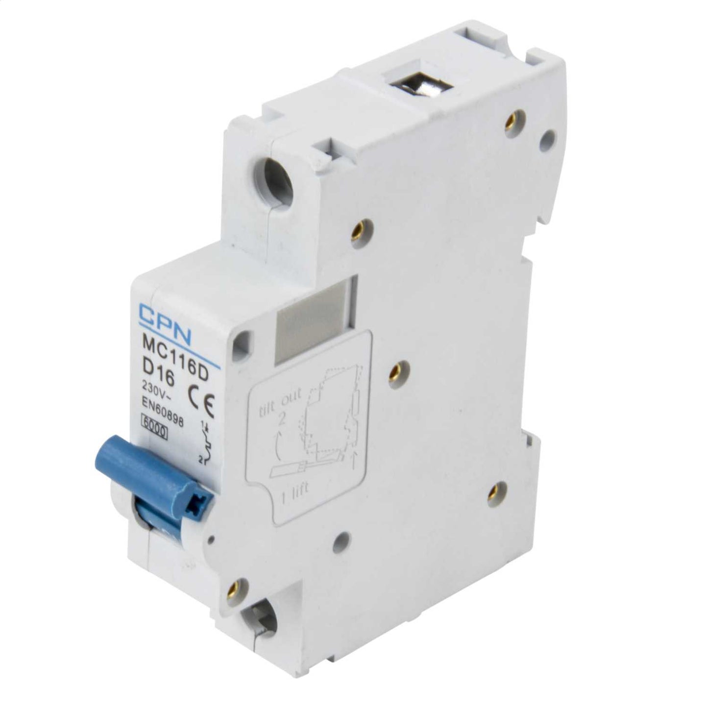 Cudis MC 16A Single Pole 6kA D Curve MCB