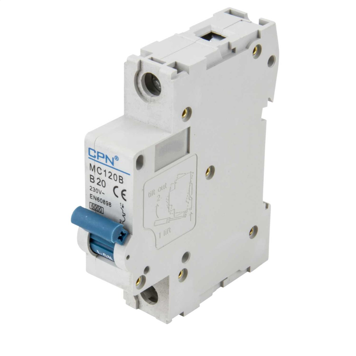 Cudis MC 20A Single Pole 6kA B Curve MCB