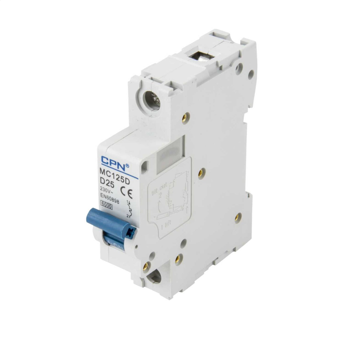 Cudis MC 25A Single Pole 6kA D Curve MCB