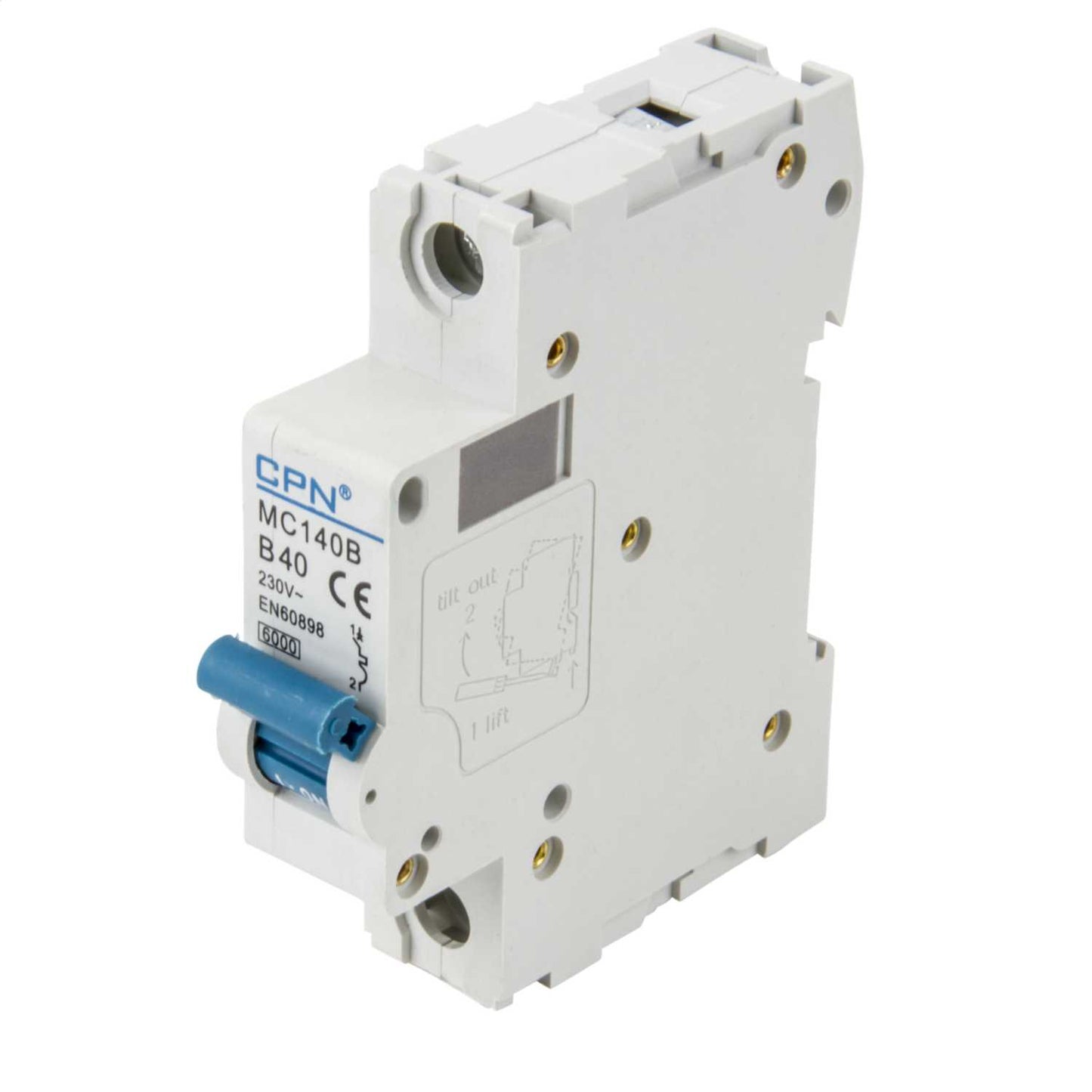 Cudis MC 40A Single Pole 6kA B Curve MCB