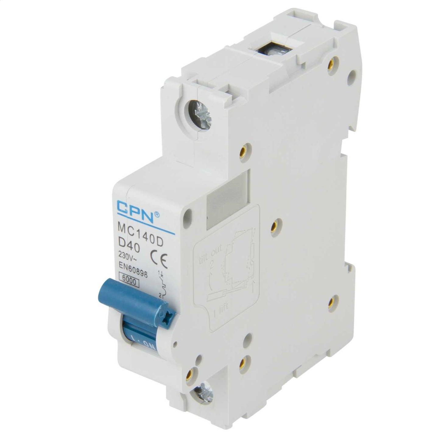 Cudis MC 40A Single Pole 6kA D Curve MCB