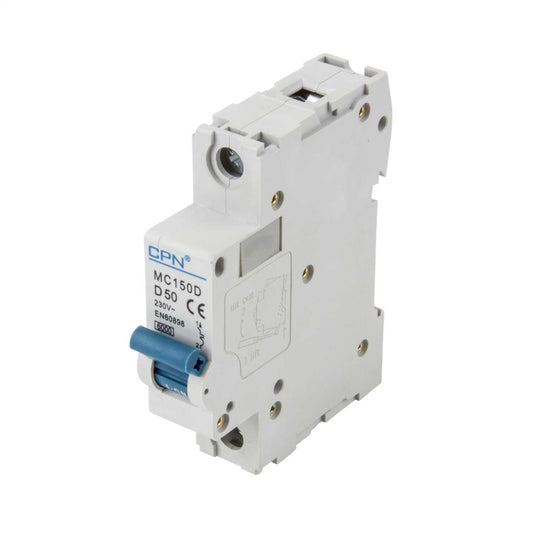 Cudis MC 50A Single Pole 6kA D Curve MCB