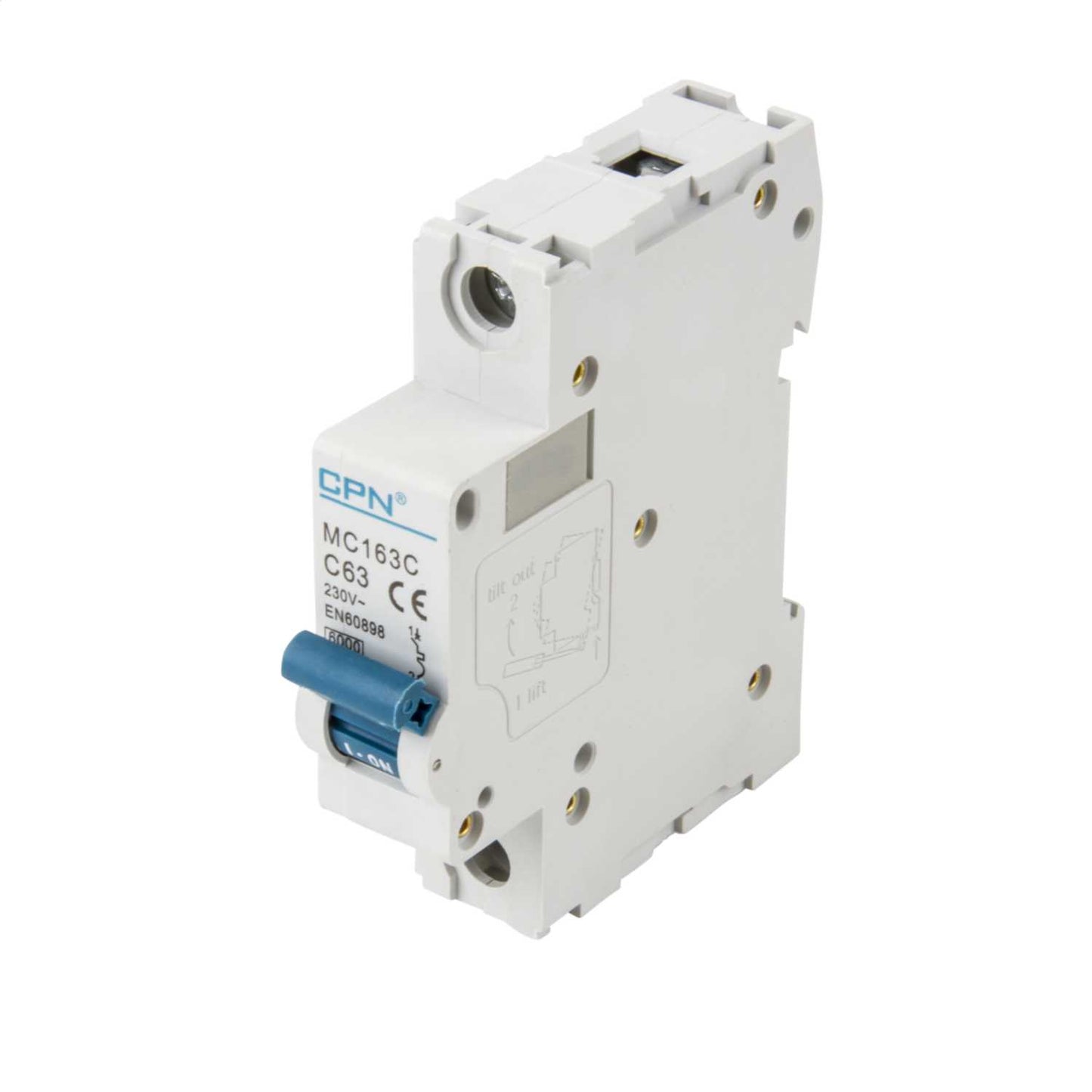 Cudis MC 63A Single Pole 6kA C Curve MCB