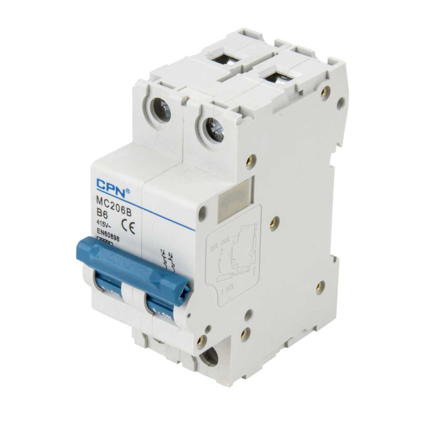 Cudis MC 6A Double Pole 6kA B Curve MCB