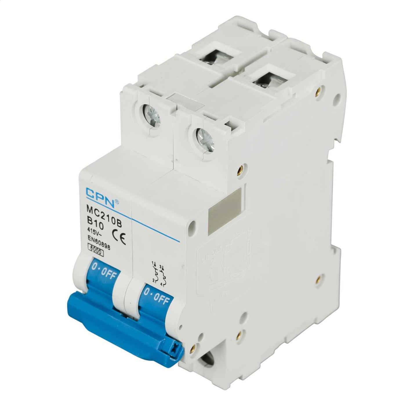 Cudis MC 10A Double Pole 6kA B Curve MCB