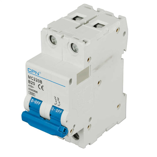Cudis MC 20A Double Pole 6kA B Curve MCB