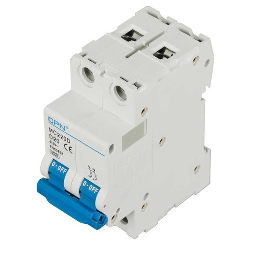 Cudis MC 20A Double Pole 6kA D Curve MCB