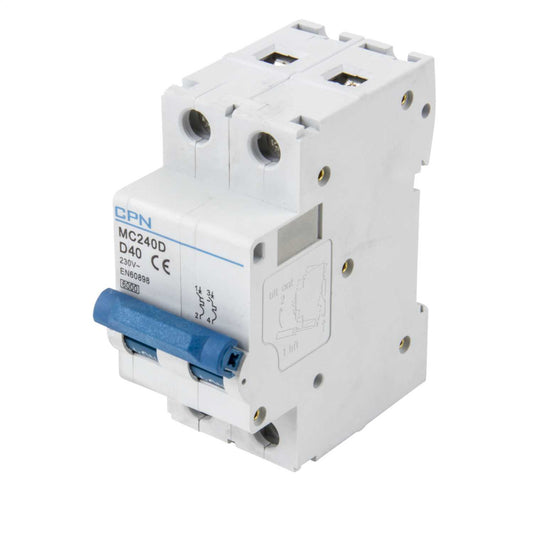 Cudis MC 40A Double Pole 6kA D Curve MCB