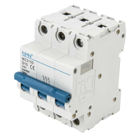Cudis MC 10A Triple Pole 6kA D Curve MCB