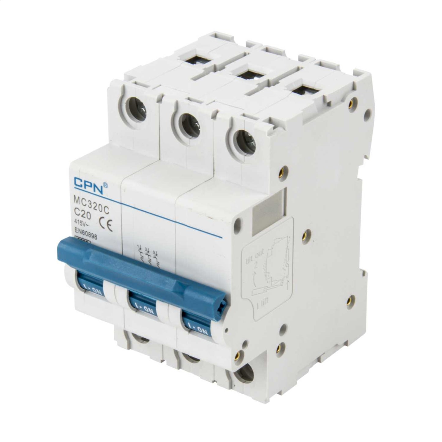 Cudis MC 20A Triple Pole 6kA C Curve MCB