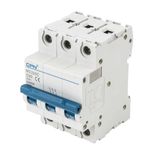 Cudis MC 20A Triple Pole 6kA C Curve MCB