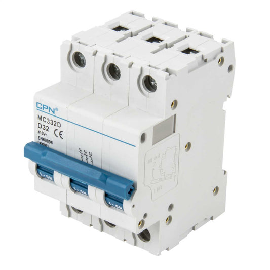 Cudis MC 32A Triple Pole 6kA D Curve MCB