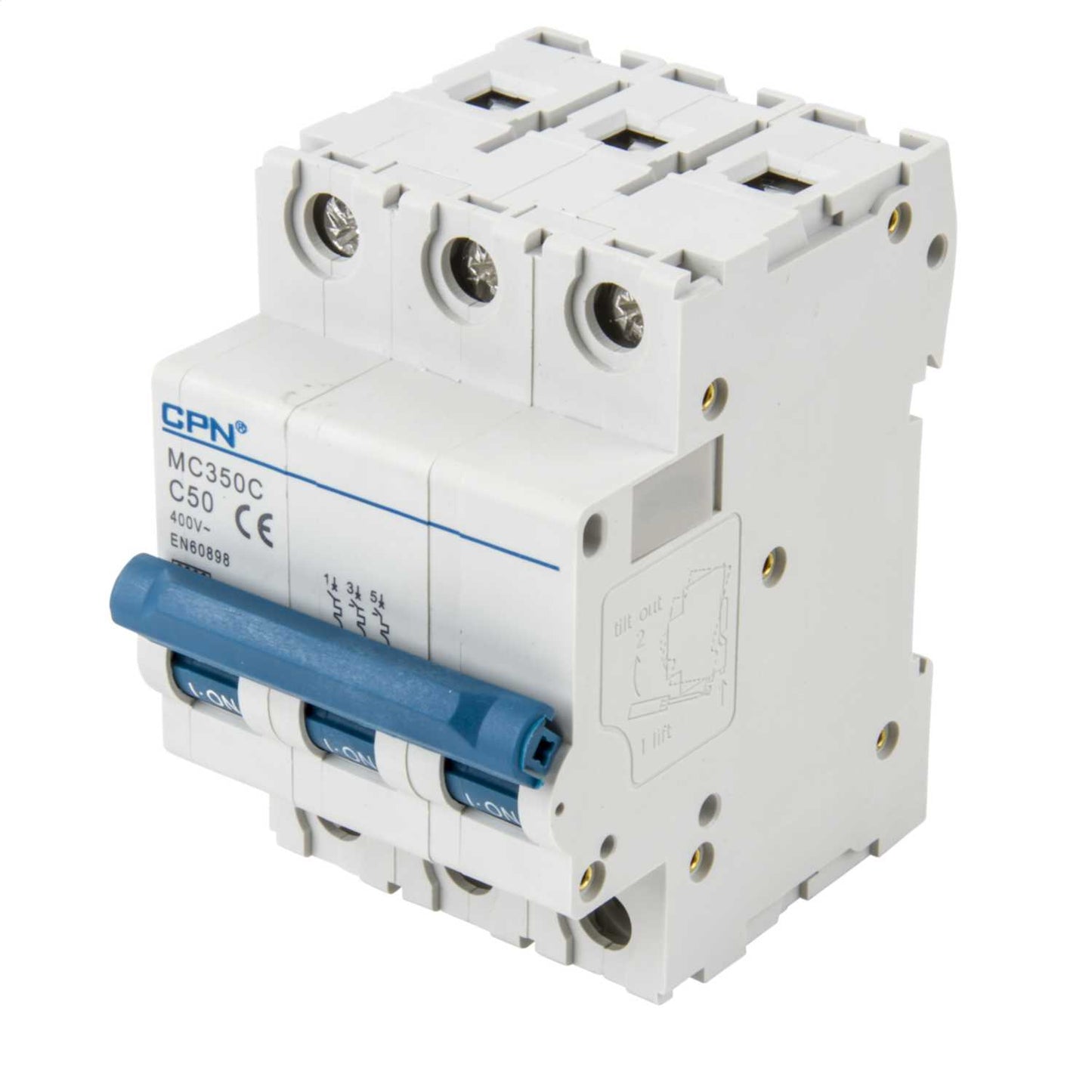 Cudis MC 50A Triple Pole 6kA C Curve MCB