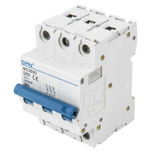 Cudis MC 50A Triple Pole 6kA D Curve MCB
