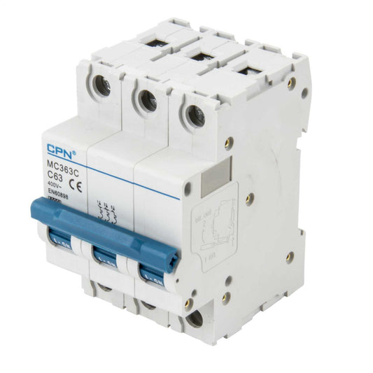 Cudis MC 63A Triple Pole 6kA C Curve MCB
