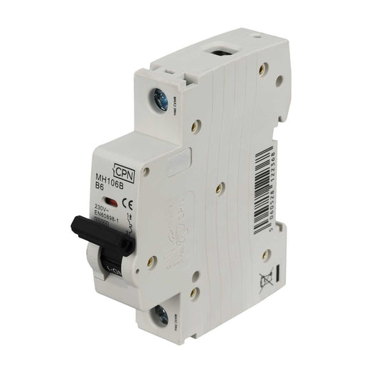 Cudis 6A Single Pole 10kA B Curve MCB
